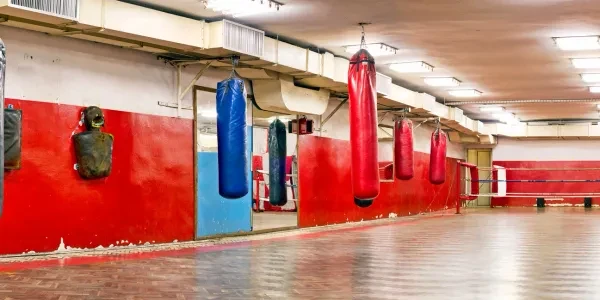 Boxers sparring in the ring at Muletown Boxing Club